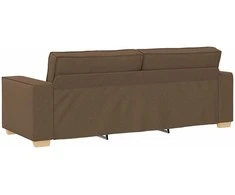 Trivietė sofa, ruda, 180 cm, audinys