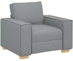 Sofa-kėdė, šviesiai pilka, 100x78x84 cm, audinys
