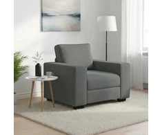 Sofa-kėdė, tamsiai pilka, 100x77x82 cm, audinys