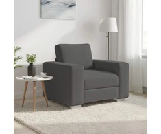 Sofa-kėdė, tamsiai pilka, 100x77x82 cm, velvetas, audinys