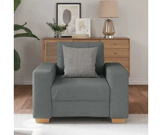 Sofa-kėdė, tamsiai pilka, 100x78x80 cm, audinys