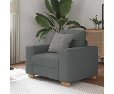 Sofa-kėdė, tamsiai pilka, 100x78x80 cm, audinys