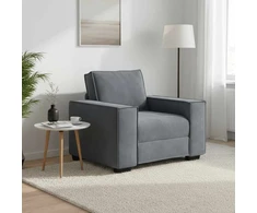 Sofa-kėdė, tamsiai pilka, 100x78x84 cm, aksomas