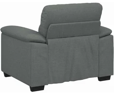 Sofa-kėdė, tamsiai pilka, 100x81x84 cm, audinys
