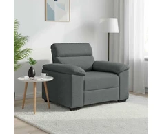 Sofa-kėdė, tamsiai pilka, 100x81x84 cm, audinys
