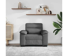 Sofa-kėdė, tamsiai pilka, 100x81x84 cm, audinys