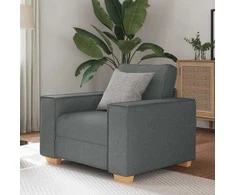 Sofa-kėdė, tamsiai pilka, 100x78x84 cm, audinys