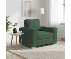 Sofa-kėdė, tamsiai žalia, 100x77x82 cm, velvetas, audinys