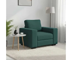 Sofa-kėdė, tamsiai žalia, 100x77x82 cm, audinys