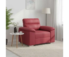 Sofa-kėdė, vyno raudonumo, 100x81x84 cm, dirbtinė oda