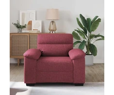 Sofa-kėdė, vyno raudonumo, 100x81x84 cm, audinys