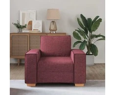 Sofa-kėdė, vyno raudonumo, 100x78x84 cm, audinys