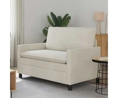 Sofa Kreminė 126 x 81 x 87,5 cm Aksomas