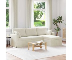 Sofa Kreminė 228 x 134 x 80 cm Aksomas