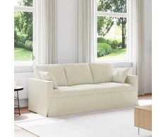 Sofa Kreminė 198 x 78 x 80 cm Aksomas
