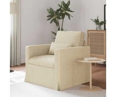 Fotelis Sofa 60cm Kreminė Metalas