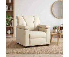 Sofa Kreminė 91 x 85 x 93 cm Dirbtinė oda
