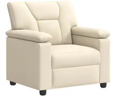 Sofa Kreminė 91 x 85 x 93 cm Dirbtinė oda
