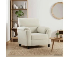 Sofa Kreminė 94 x 85 x 93 cm Aksomas