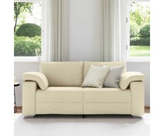 Dvivietė sofa Kreminė 180 cm audinys