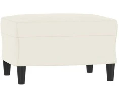 Sofa Krėslas su pakoja, kreminės spalvos, 60cm, aksomas