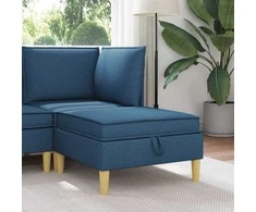 Sofa Sofos pufas su saugojimo funkcija Mėlyna Audinys