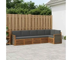 Sofa Lauko sofos komplektas 5 vnt. Natūralus ir antracitas