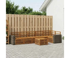Sofa Lauko sofos komplektas 7 vnt. Natūrali Poliesteris