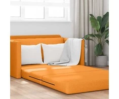 Sofa lova 110cm Tamsiai geltona audinys