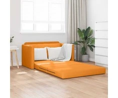 Sofa lova 110cm Tamsiai geltona audinys