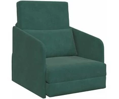 Sofa lova Tamsiai žalia 65 x 80 x 83 cm Aksomas