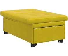 Sofa lova Geltona 194 x 67 x 82 cm Aksomas
