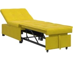 Sofa lova Geltona 194 x 67 x 82 cm Aksomas