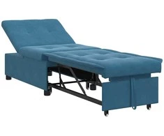 Sofa lova Mėlyna 194 x 67 x 82 cm Aksomas