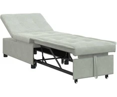 Sofa lova Šviesiai pilka 194 x 67 x 82 cm Aksomas