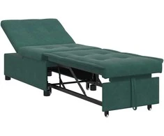 Sofa lova Tamsiai žalia 194 x 67 x 82 cm Aksomas