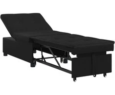 Ištraukiama sofa-lova Juodas 194 x 67 x 82 cm Mikropluoštas