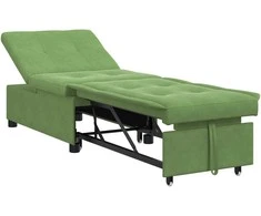 Sofa lova Šviesiai žalia 194 x 67 x 82 cm Aksomas