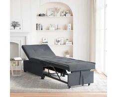 Sofa lova Tamsiai pilka 194 x 67 x 82 cm Aksomas