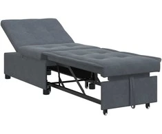 Sofa lova Tamsiai pilka 194 x 67 x 82 cm Aksomas