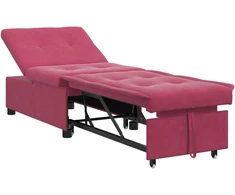 Sofa lova Vyno raudona 194 x 67 x 82 cm Aksomas