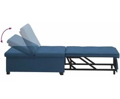 Ištraukiama sofa-lova Mėlyna 194 x 50 x 82 cm audinys