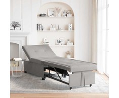 Ištraukiama sofa-lova Šviesiai pilka 194 x 67 x 82 cm