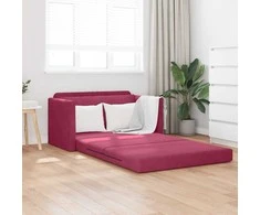 Sofa lova Vyno raudona 124 x 71 x 78 cm Aksomas
