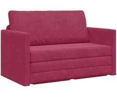 Sofa lova Vyno raudona 124 x 71 x 78 cm Aksomas