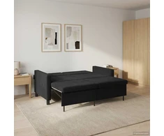 Sofa lova Juoda Audinys