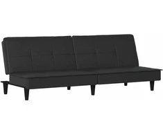 Sofa-lova, juodos spalvos, audinys