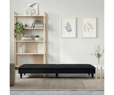 Sofa-lova, juodos spalvos, audinys