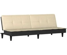 Sofa-lova, kreminės spalvos, audinys
