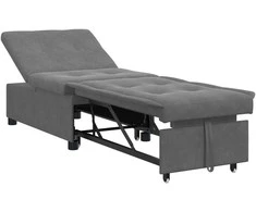 Ištraukiama sofa-lova Tamsiai pilka 194 x 67 x 82 cm